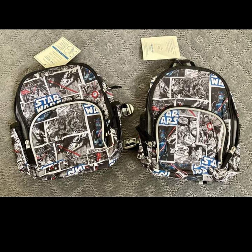 TWO Star Wars Pottery Barn Kids Mini Backpacks